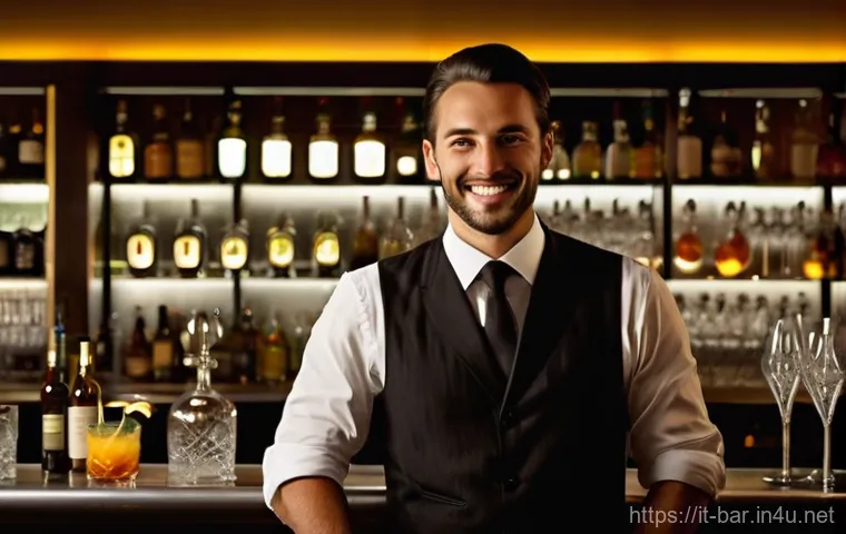 바텐더 업무 사례 공유 - **Prompt: "The Dynamic Italian Bartender"**
A highly skilled and professional Italian bartender,...