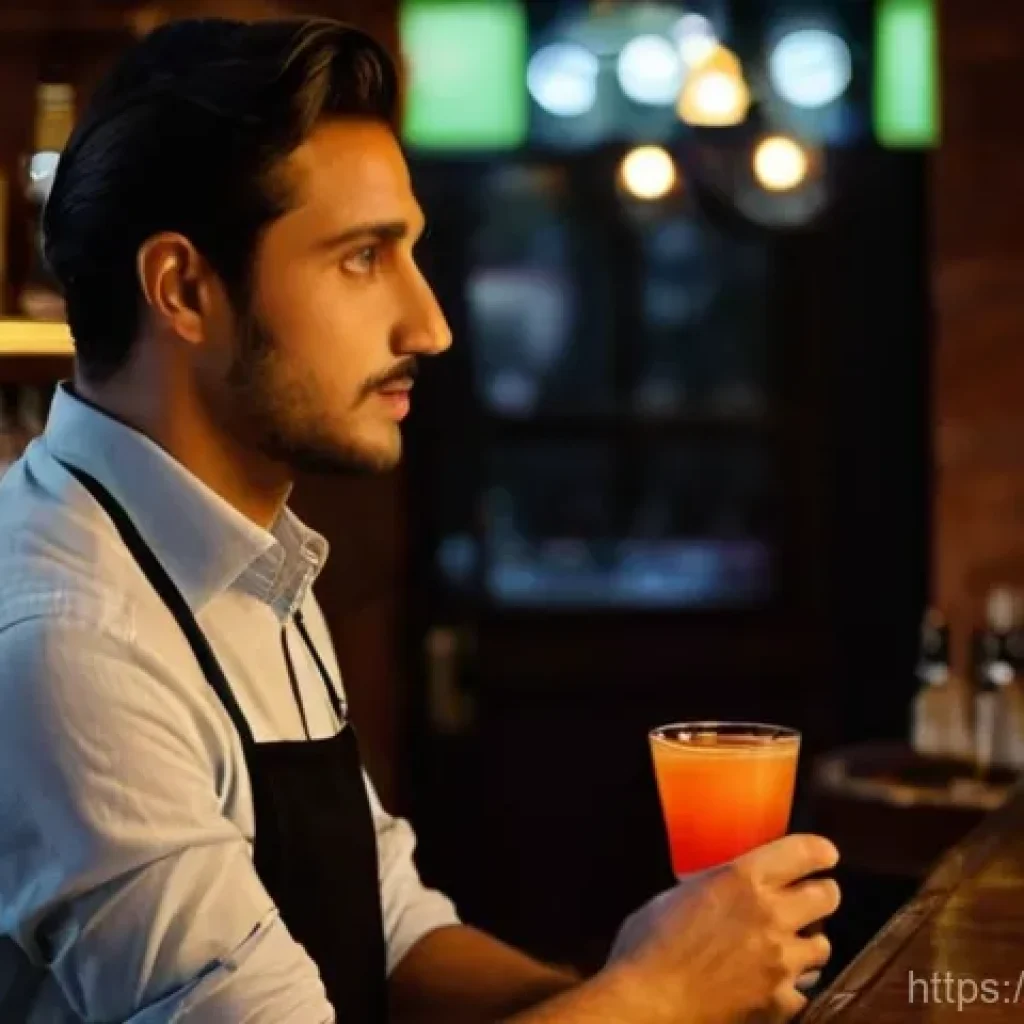 바텐더의 대인 관계 스킬 - **Empathetic Listening at an Italian Bar:** A professional and warm-hearted bartender, either male o...