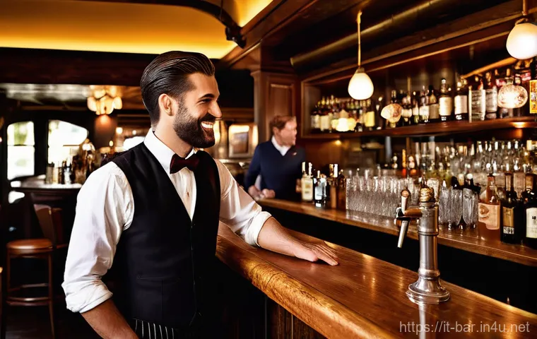 바텐더 업종별 연봉 차이 분석 - **Prompt:** A visually striking split image depicting two contrasting Italian bar environments. On t...